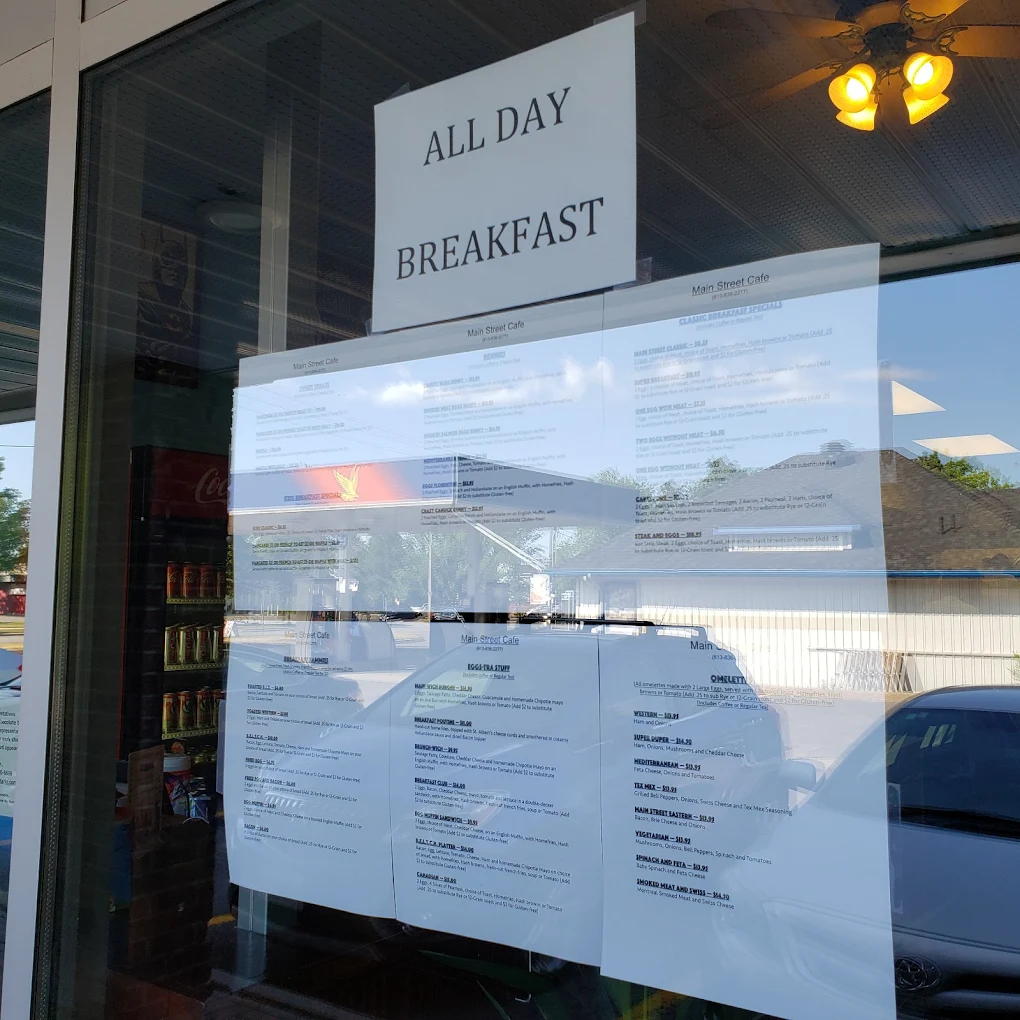 Main Street Cafe exterior view from the street